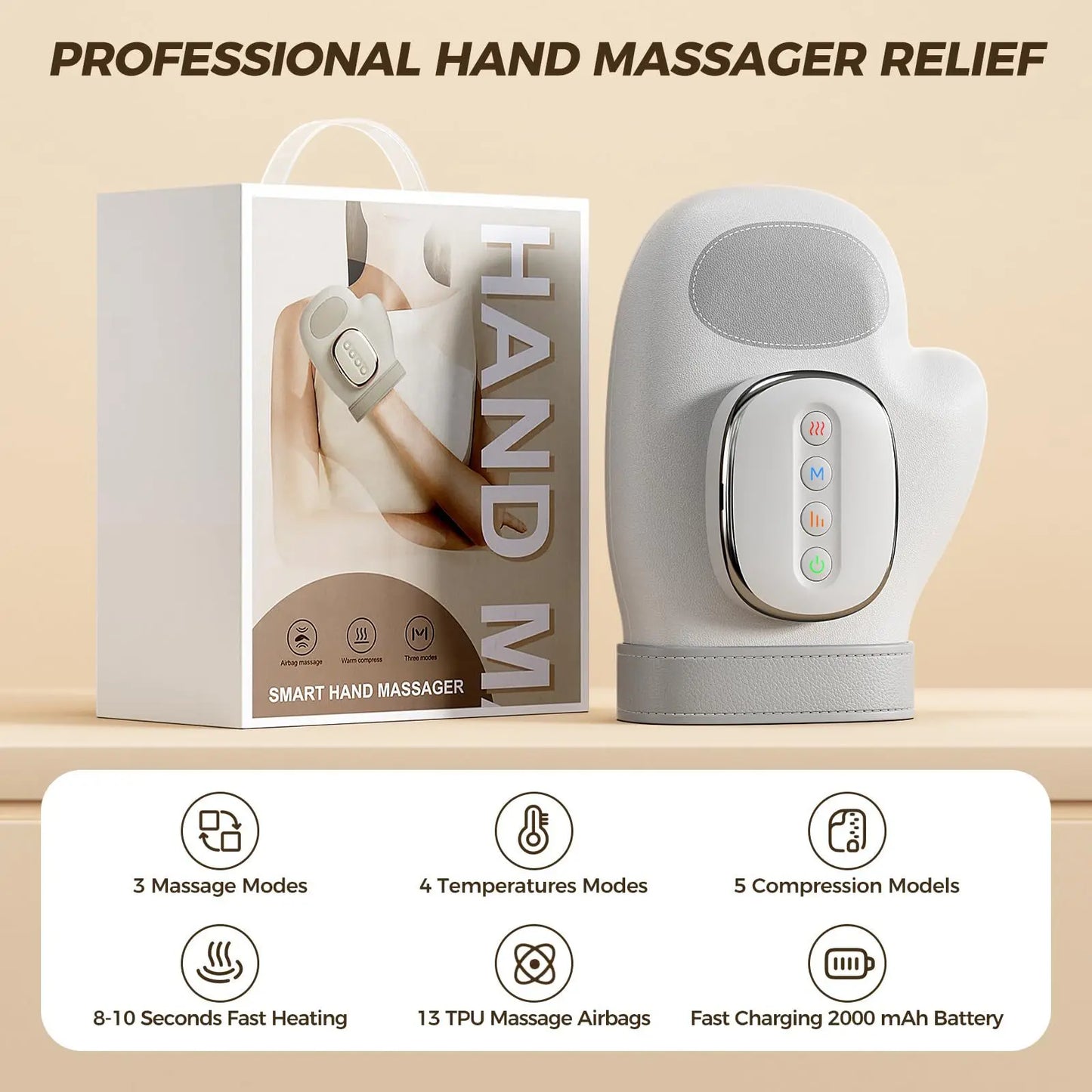 ThermaHands™ Hand Massager with Heat & Compression